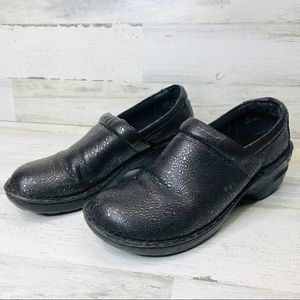 BOC Born Womens Leather Slip On Shoes Black Sz 11